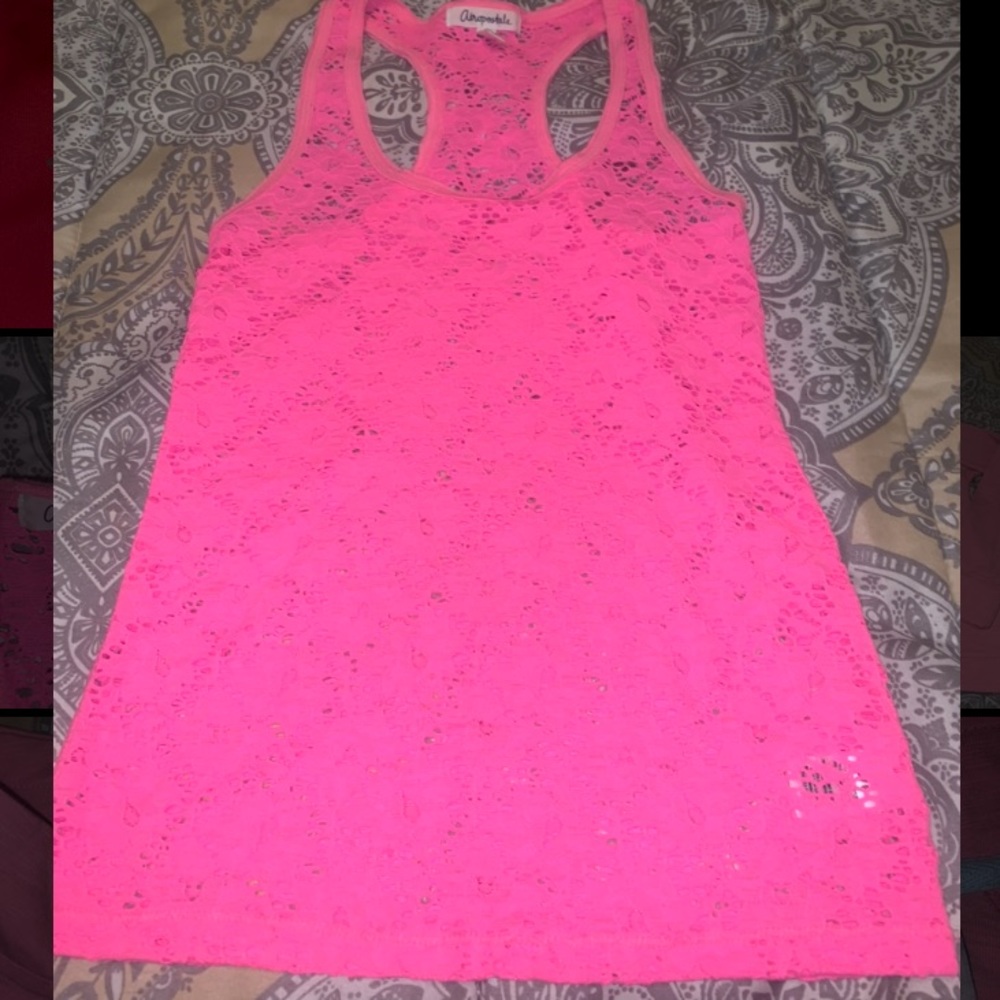 Aéropostale Pink Lace Tank Top